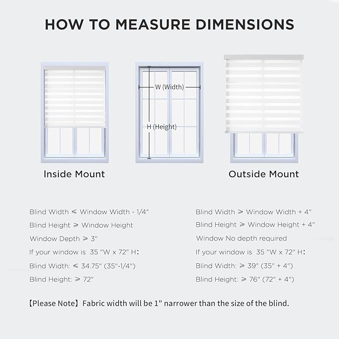 Joydeco Cordless Zebra Blinds (Pro), Dual Layer Light Control Zebra Blinds for Windows, Light-Proof Aluminum Cover, Free-Stop Roller Shades for Home & Office (White, 77" W x 96" H)