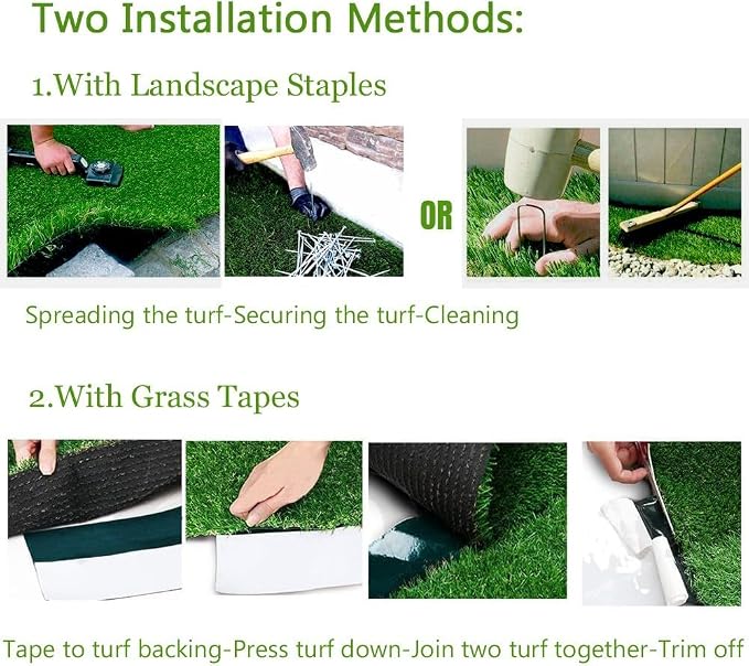 Petgrow Artificial Realistic & Thick Fake Mat for Outdoor Garden Landscape Pet Pad Dog Synthetic Grass Rug Turf (8FTX20FT(160 Square FT)