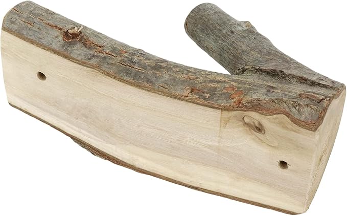 2Pcs Real Wood Tree Branch Wall Hook, Thickness 4cm-5cm with Screw | Farmhouse Rustic Decorative Wooden, with Bark Trunk