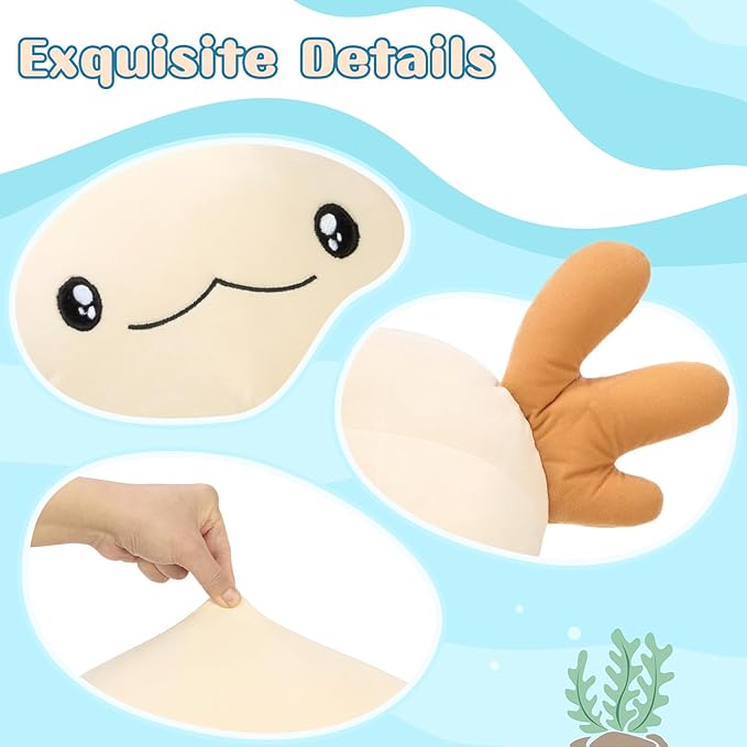 Tezituor 48 inch Giant Axolotl Stuffed Animal Plush Axolotl Body Pillow, Glow-in-Dark Toy for Kids Girls 6-12 Axolotl Lovers Women Girlfriend Gifts Valentine's Day Halloween Christmas
