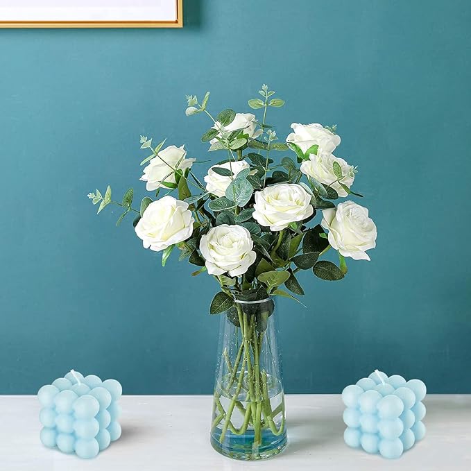 2PCS Blue Bubble Candle Cool Coastal Room Decor - Scented Cube Candles Floating Shelves Bubble Shaped Small Candle, Boho Home Office Cute Room Decor Candles