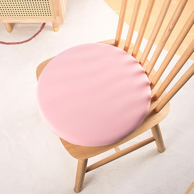 Greenjin 12" Round Bar Stool Cushion, Memory Foam Seat Cushion, Anti Slip Circle Chair Pad, Detachable Small Chair Cushion for Kitchen Dining Chairs Barstool Pink | 12 Inch Round Bar Stool Cushion Detachable Circle Chair Cushion Cover Machine Washable ...