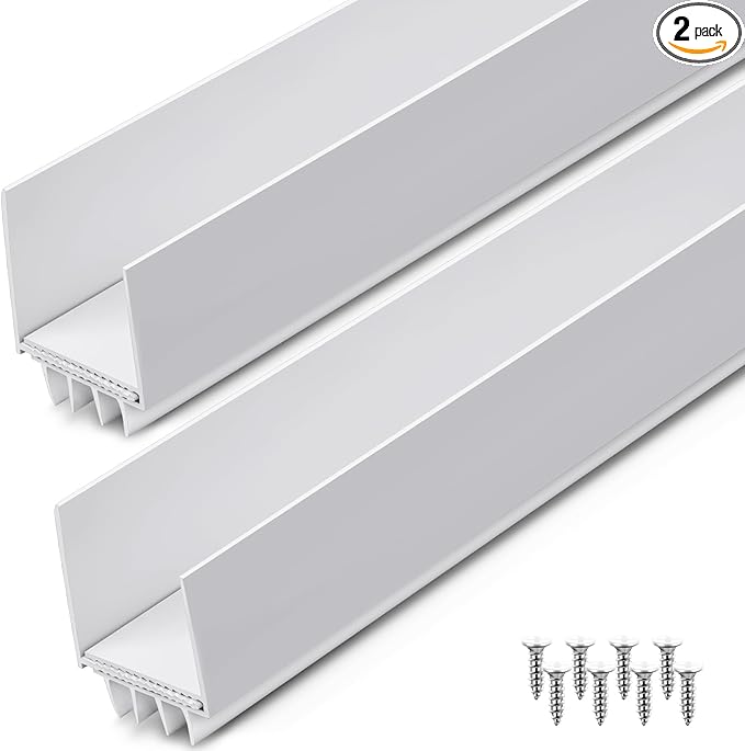 Pickmesh 2 Pcs 36 Inch Adjustable Storm Door Bottom Sweep for Door Seal 1-1/2 to 2-3/5 Inch Replacement Parts Under Draft Stopper Weather Stripping Threshold Seal (White)