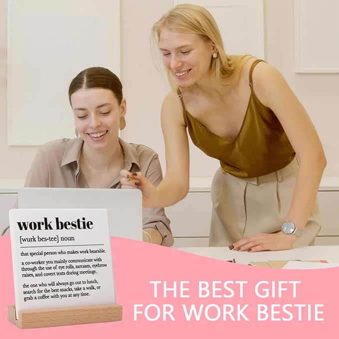 Work Bestie Gifts: Decorative Ceramic Signs for Coworkers & Partners