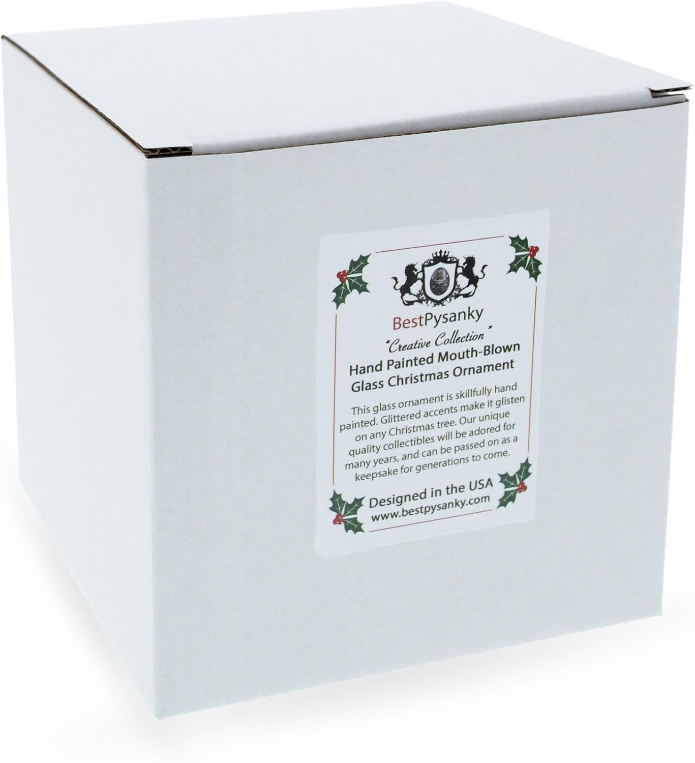 Pink Ice Cream Blown Glass Christmas Ornament