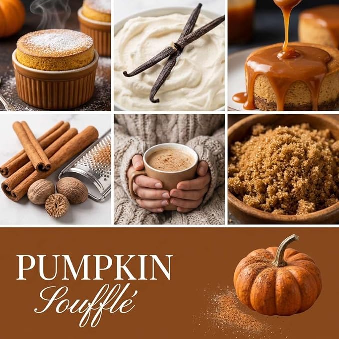 Pumpkin Soufflé Strongly Scented Hand Poured Vegan Wax Melts, 12 Scented Wax Cubes, 6.4 Ounces in 2 x 6-Packs