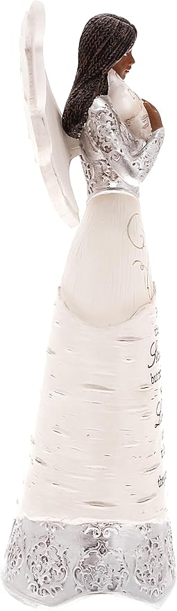 Pavilion Gift Company - Stars in The Sky - 9" Ebony African American Angel Figurine Religious Memorial Bereavement in Memory Loss of Loved One Gift Funeral Present