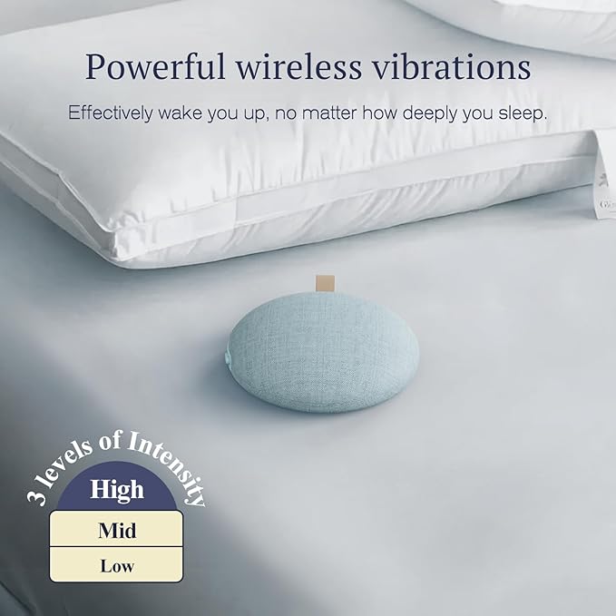 ANJANK Super Loud Alarm Clock with Wireless Bed Shaker, Vibrating Dual Alarm with Light Wake Up for Heavy Sleepers & Hearing Impaired, 9-Color Night Light, 5 Sounds, 0-100% Dimmer, USB Charger