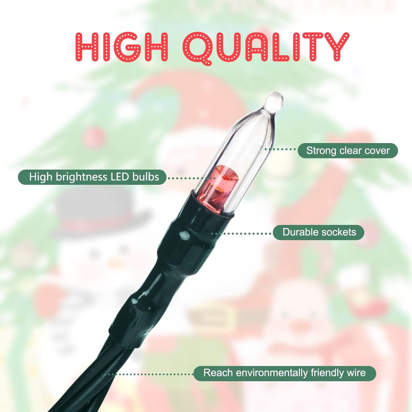 2Pack 50 LED Battery Operated Christmas Lights 17.7 FT, Multicolor Waterproof Mini String Lights with 8 Lighting Modes,Timer, Remote Control, for Tree, Christmas Decoration, Outdoor, Indoor