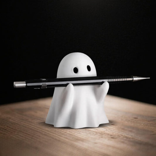 Halloween Ghost Figurine - Spooky Resin Pen Holder Statue, Cute Decor for Halloween Decorations Indoor, Funny Porch and Indoor Spooky Home Decor Gifts