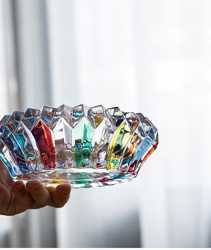 MAGCOLOR Colorful Crystal decorative bowl for kitchen and indoor,Home Office Tabletop Beautiful Decoration Craft-5.5 inch.