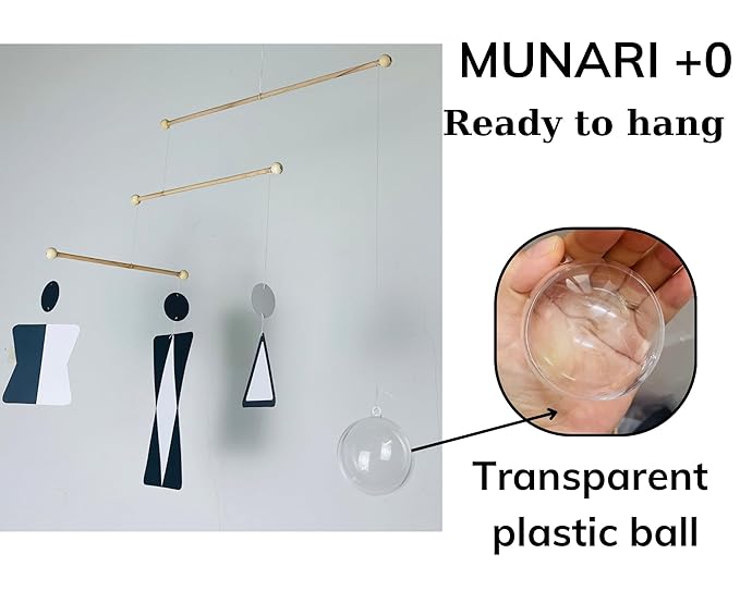 Set of 4 Portable Montessori - Munari, Gobbi, Octahedron, Dancers. Montessori Mobile, Baby Mobile, Hanging Mobile Baby boy and Girl