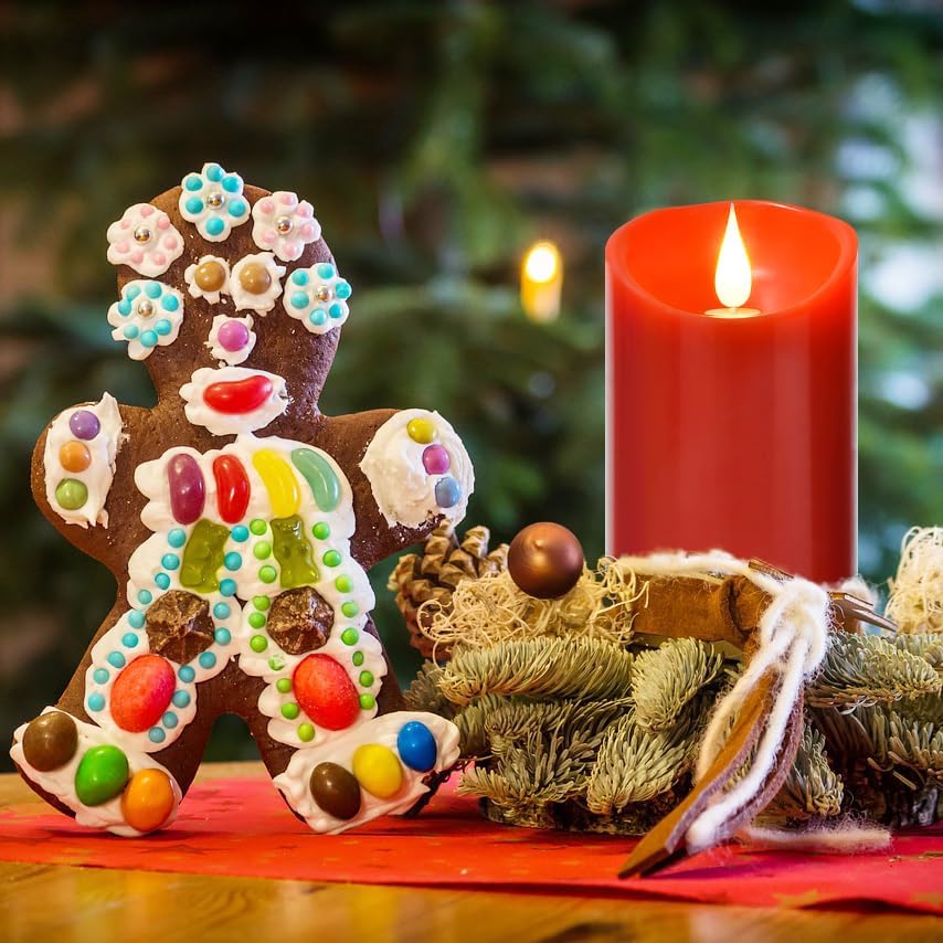 Flameless Battery Operated LED Candles 3D Wick with10key Button Remote Control 24-Hour Timer Set of 2 Electric Flickering Pillar Real Wax，Wedding, Party, Home Decoration