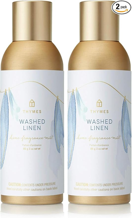 Thymes Fragrance Mist - 3 Oz - Washed Linen (Pack of 2)