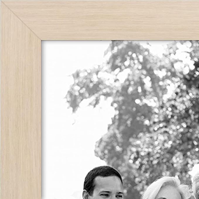 Americanflat Set of 10 Picture Frames with Shatter-Resistant Glass - Gallery Wall Frame Set with Two 8x10, Four 5x7 and Four 4x6 Frames - Signature Collection - Light Wood