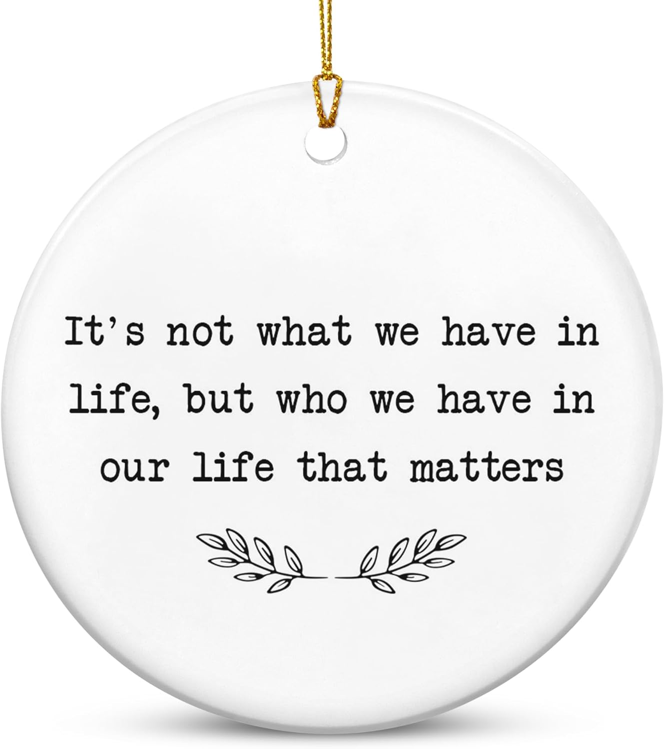TEEZWONDER Inspirational Gifts for Women Men - Ceramic Christmas Ornaments 2025 for Tree Decorations - Mom Dad Gifts for Sister Brother Grandma Grandpa, Friend Gift Ideas