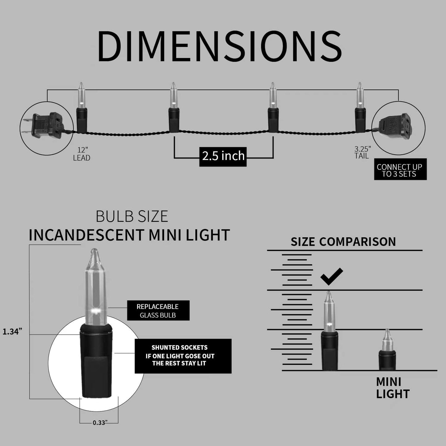 150LIGHTS RED Extra-Bright with End Connectors Christmas Decorative Lights 9.72m UL Certified Mini String Light Set Waterproof for Home Garden Holiday Christmas Tree Party Patio Decor Wedding