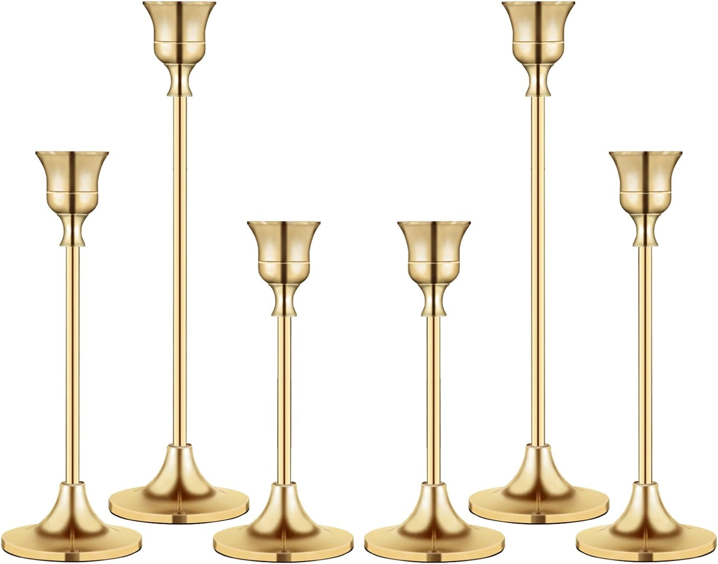 Candlestick Holders,Taper Candle Holder for Candlesticks Gold Brass Vintage Candle Stick Candle Holders Candelabra Candle Holder for Fireplace Party Dining Home