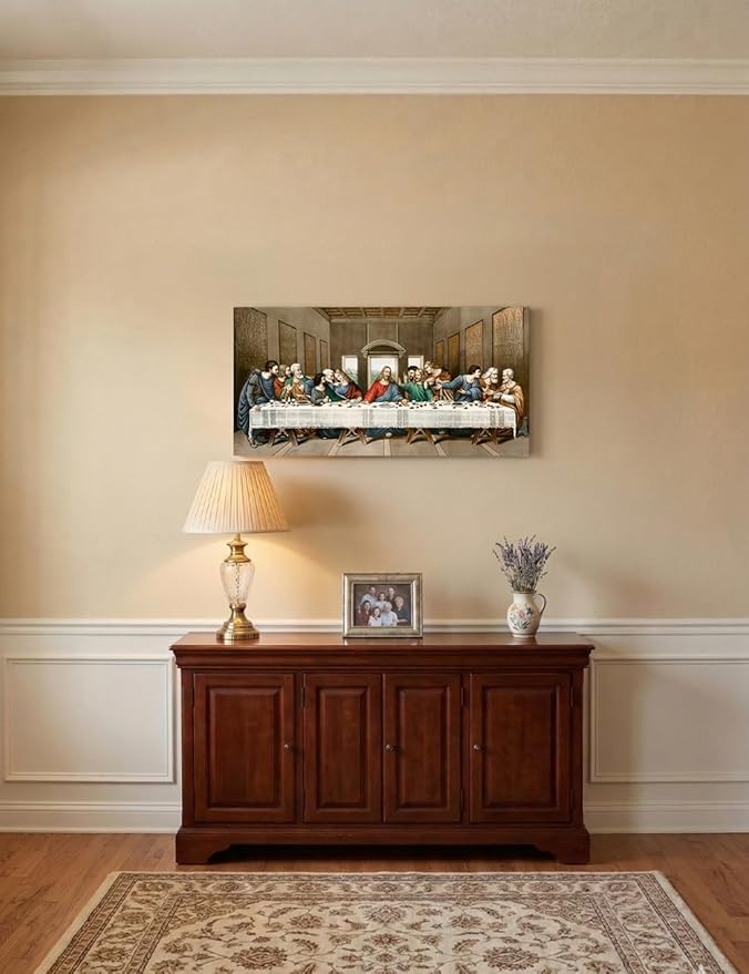 DECORARTS -The Last Supper, Leonardo da Vinci Classic Art Reproductions. Giclee Canvas Prints Wall Art for Home Decor 24x12