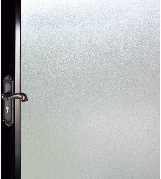 DUOFIRE Privacy Window Film Natural Frosted Glass Film Static Cling Glass Film No Glue Anti-UV Window Sticker Non Adhesive for Privacy Office Meeting Room Bathroom Living Room 47.2in. x 118in. S001