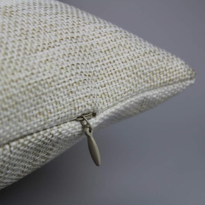 VAKADO 20x20 inch Throw Pillow Covers Farmhouse Buffalo Plaids Rustic Beige White Retro Check Square Decorative Cushion Cases Home Decor for Sofa Couch Office Outdoor Pack of 2