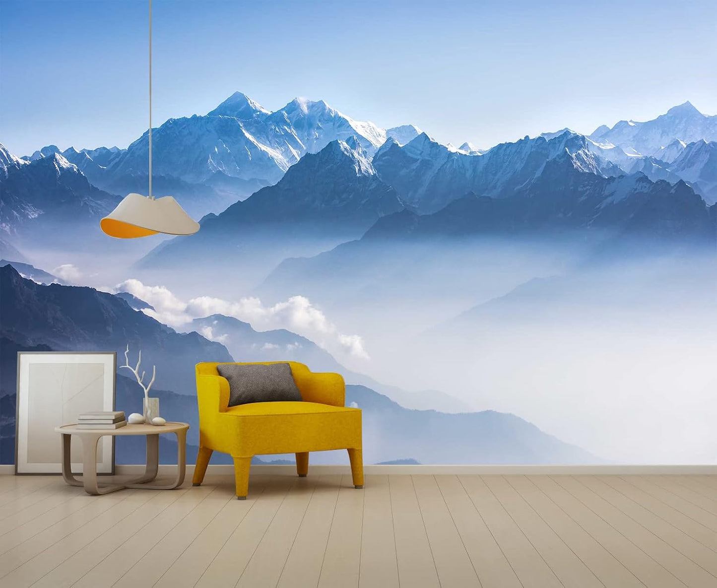 Misty Mountain Peak Wallpaper Natural Landscape Murals for Bedroom Living Room Sofa TV Background Wall (not self-Adhesive)