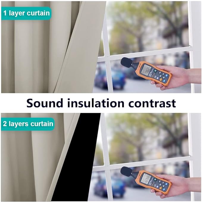 NICETOWN Natural 100% Blackout Curtains for Windows, Pack of 2, 52 inches W x 120 inches L, Super Heavy-Duty Black Lined Total Darkness Drapes for Bedroom, Privacy Assured Window Treatment for Patio