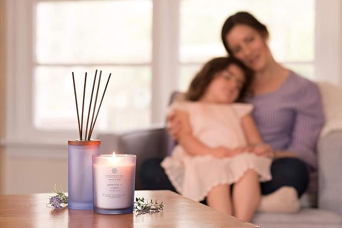 Chesapeake Bay Candle Scented Candles Serenity + Calm (Lavender Thyme) Medium Jar Perfect for Home Decor and Gifting 8.8oz (Pack of 8)