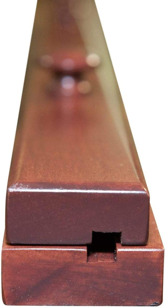 RRD Amish Made Wooden Quilt Rack Wall Mount - Rustic Tapestry Hangers for Rugs, Tapestries & Quilts - Cherry Wood, Cherry Stain, 54' Long