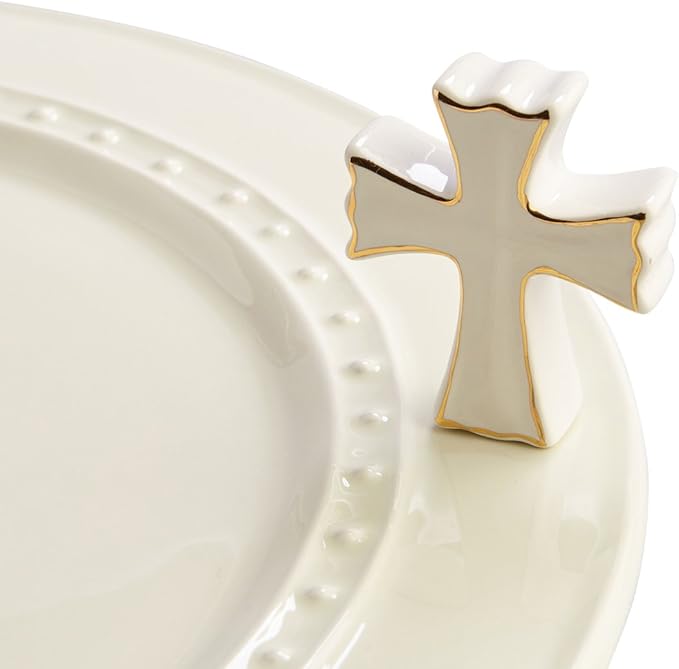 nora fleming cross - Hand-Painted Ceramic Unique Décor - Summer Minis for the Home and Office