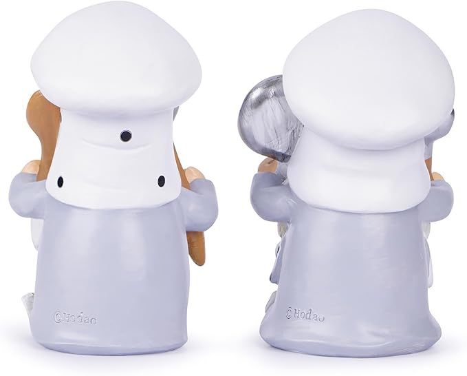 Hodao 2PCS Mother Day Kitchen Chef Gnomes Decorations Farmhouse Chef Gnomes Decor for Home Tabletop Coffee Shop Cooking Figurines Decor Statues Gifts for Mom