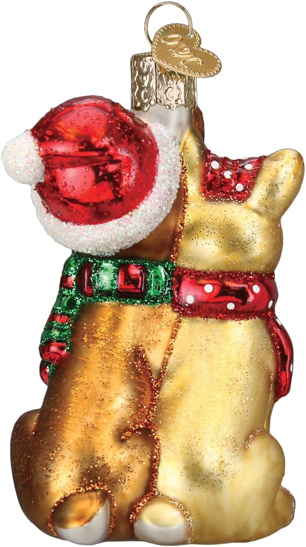 Old World Christmas Rudolph The Red-Nosed Reindeer Rudolph and Clarice Glass Blown Ornament for Christmas Tree