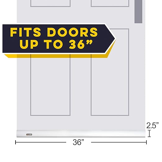 Xcluder 36" Versa-Line Rodent-Proof Door Sweep, Aluminum Cover - Seals Out Rodents and Pests, Easy to Install, Maximum Adjustability; Under-Door Seal