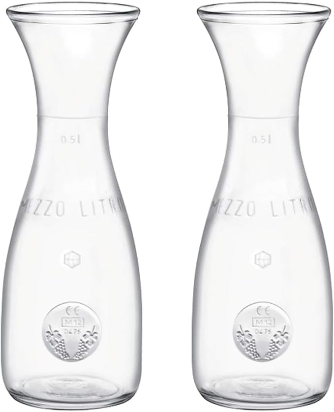 Bormioli Rocco Misura PZ Carafe, 17 oz - Clear, Set of 2