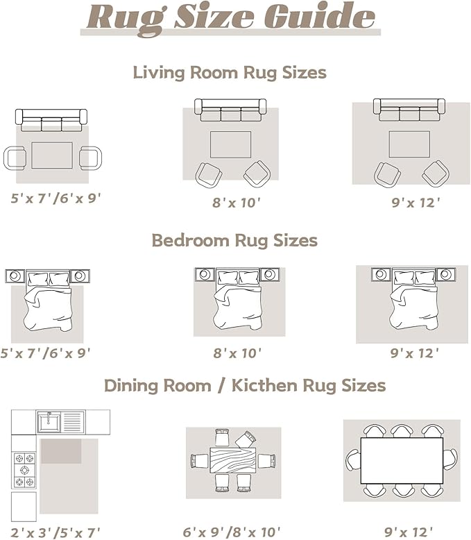 Area Rug 5x7 Washable Rug, Vintage Boho Medallion Rugs Non-Slip Soft Low Pile Large Distressed Rug Indoor Retro Carpet for Living Room Bedroom Dining Room Home Office (Brown, 5'x7')