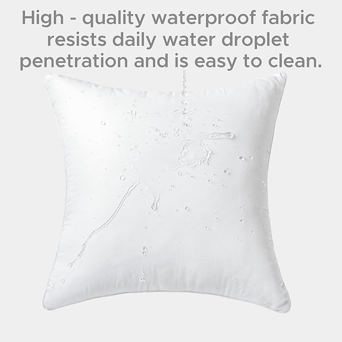 26x26 Outdoor Pillow Inserts Set of 2 Waterproof Hypoallergenic Oversized Throw Cushion Fillers – Square Polyester White Decorative Pillows for Couch Bed Sofa Patio Furniture – Soft & Firm Support