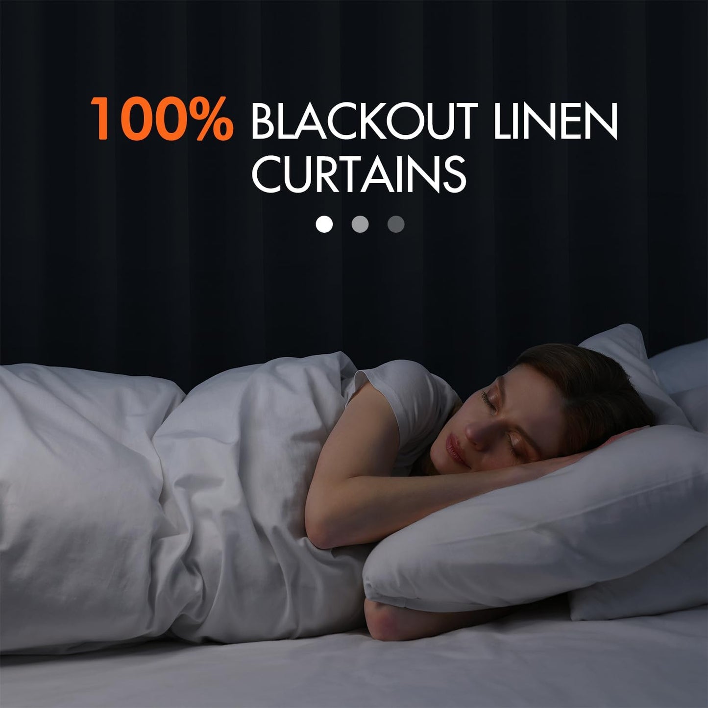 MIULEE 100% Blackout Curtains 84 Inch Long 2 Panels Set for Bedroom, Thick Faux Linen Black Out Curtain Room Darkening Back Tab Pleat Window Textured Drapes with Hooks for Living Room, Chambray Blue