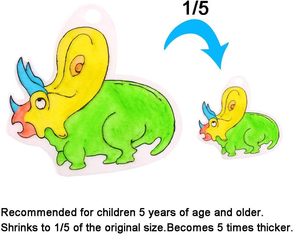 Natonhi Shrinky Dink Sheets Kit 145Pcs Shrink Art Kit Including 20pcs Shrinky Paper Sheets 6pcs Traceable Picture Keychains Accessories- Perfect for Shrink Paper Sheets Crafts Making