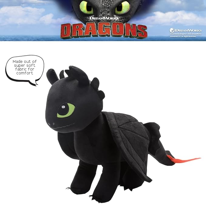 How To Train Your Dragon Toothless Bedding Super Soft Cozy Cuddle Pillow Buddy, (Officially Licensed Product) By Franco