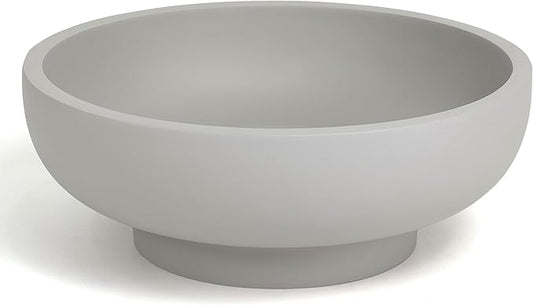 YMXYJM Large Decorative Concrete Bowl, Modern Handicraft Bowls for Home Decor, Decorative Fruit Bowl for Kitchen Counter, Stylish Key Bowl for Entry Table, Gray