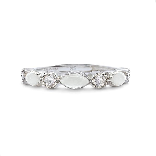 Milky Treasures Band Ring DIY Breastmilk Jewelry Making Kit | Adjustable Size 6 to 10 | Breastfeeding Keepsake | New Mom Gifts | Baby Shower Registry | 925 Sterling Silver [Full KIT] (Full Kit)