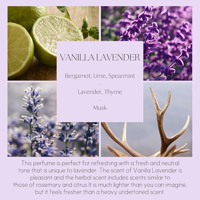 396 st. Peony Flower Reed Diffuser, Vanilla Lavender, 200ml(6.7oz) / Reed Diffuser Sets, Home Fragrance, Scented Oils, Home & Bathroom Décor