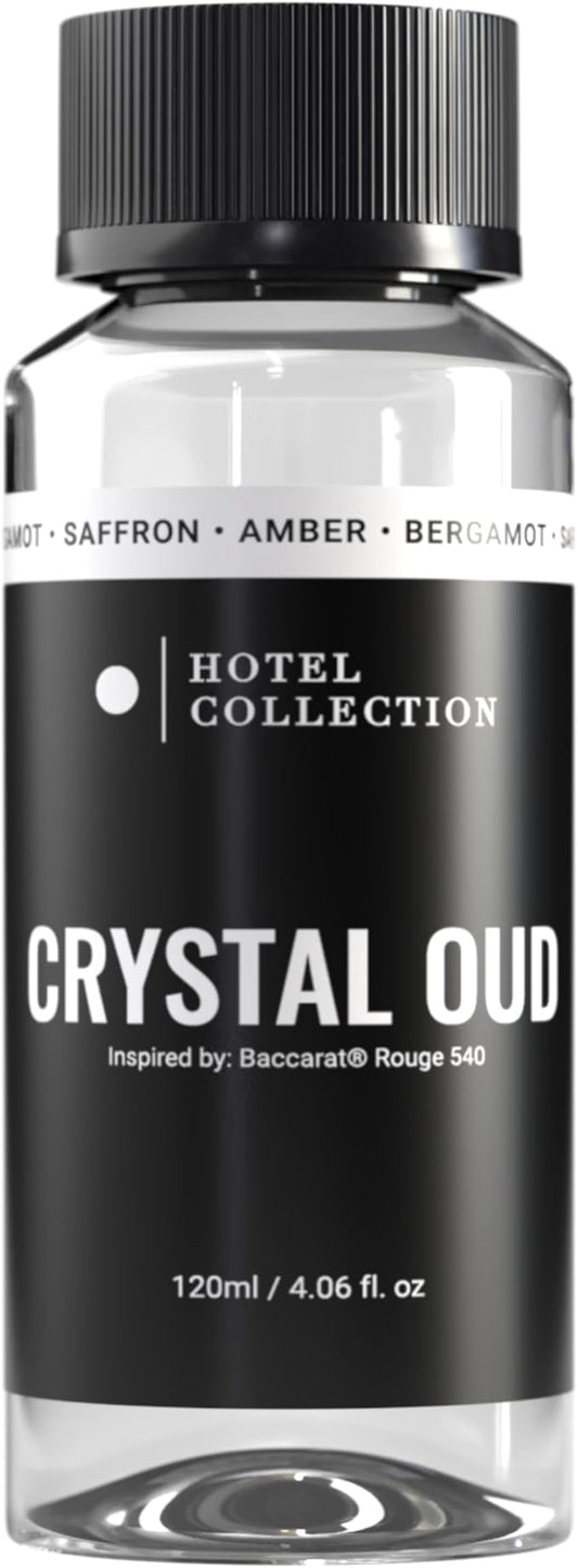 Hotel Collection Diffuser Oil - Crystal Oud - Aromatherapy Essential Fragrance Oil - Bergamot, Sweet Berries, Jasmine & Saffron - 120ML 4.1 Fl oz