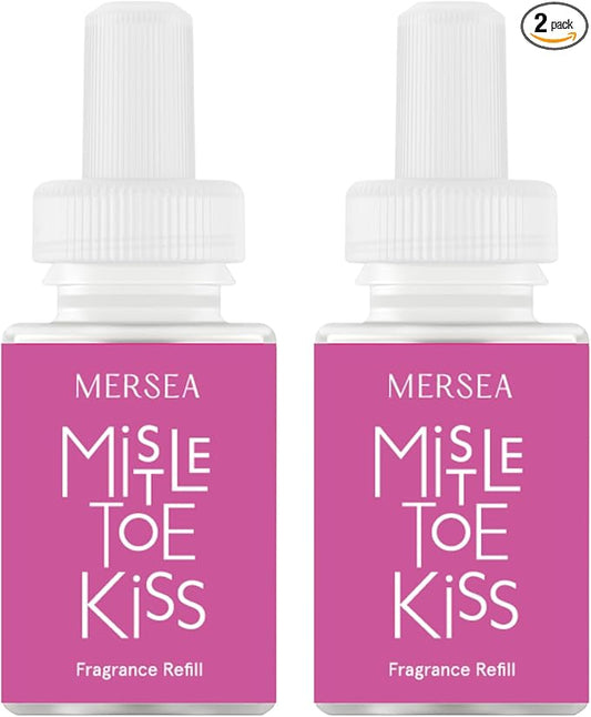 Pura & Mersea Home Scent Refill - Smart Home Air Diffuser Fragrance - Provides Hours of Luxury Fragrance - Household Essential - Clean & Safe Diffuser - 2 Pack - Mistletoe Kiss