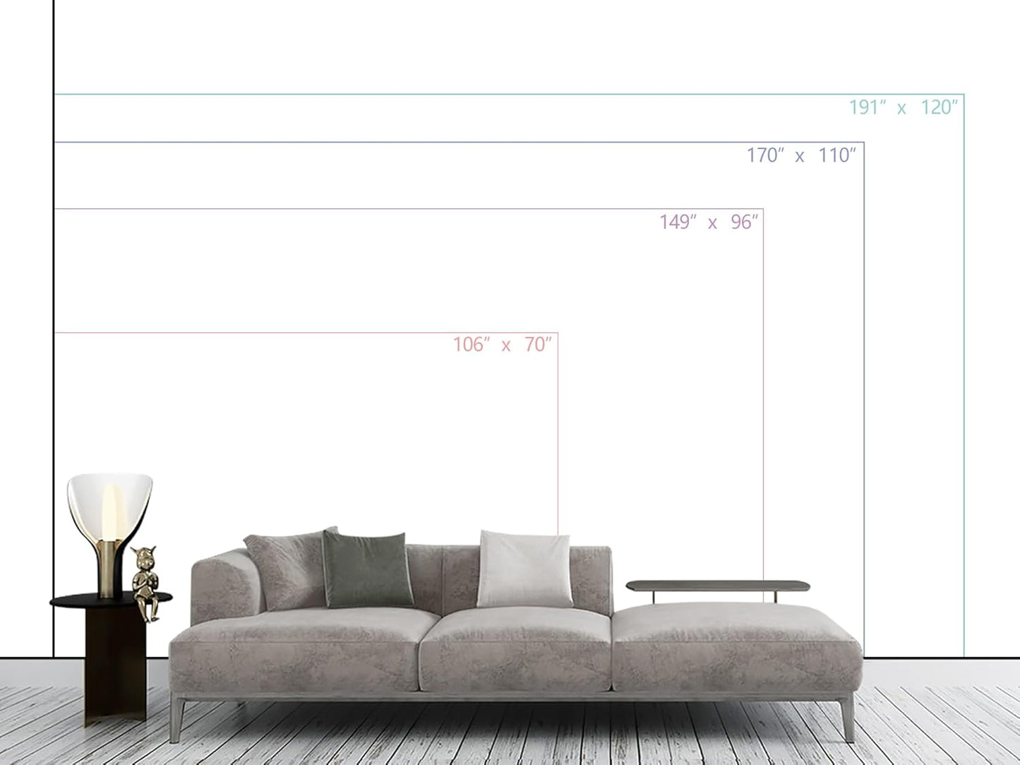 WFBHUA-Large Beach Scene Wallpaper Mural Dusk Waves Wall Murals for Bathroom Living Room Bedroom(Not Peel and Stick)