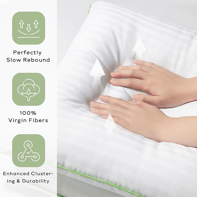 Ashler Home Deco Synthetic Down Pillow Inserts, 18x18 Down Alternative Throw Pillows Insert Sleeping Pillows with 100% Cotton Cover Decorative Pillow Stuffer for Sofa, Couch Bed(Set of 2, White)