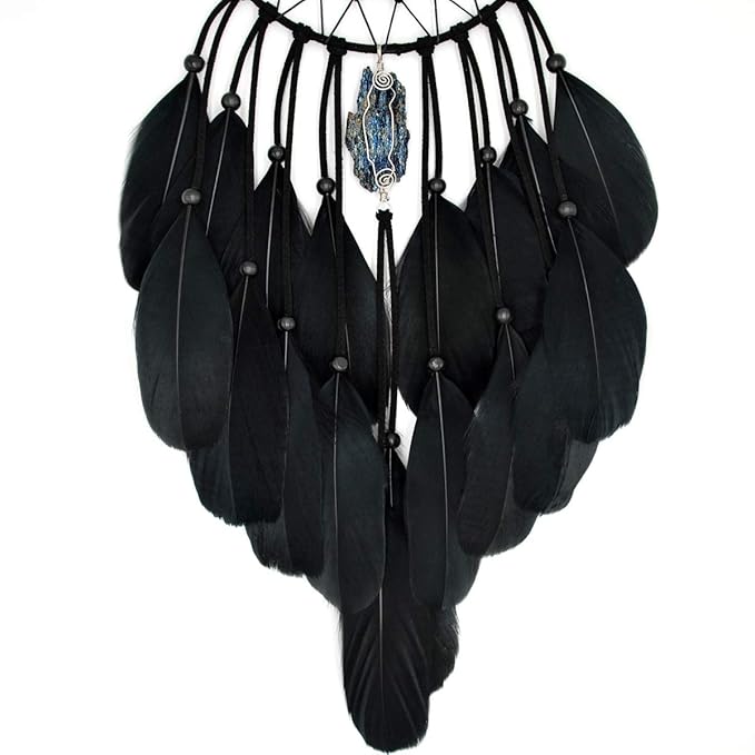Urdeoms Black Dream Catchers for Bedroom Adults Boys Dream Catcher Wall Decor for Girls Crystals Boho Wall Hanging Decor Teens Room Decoration Festival Gifts Ideas(NO.16)