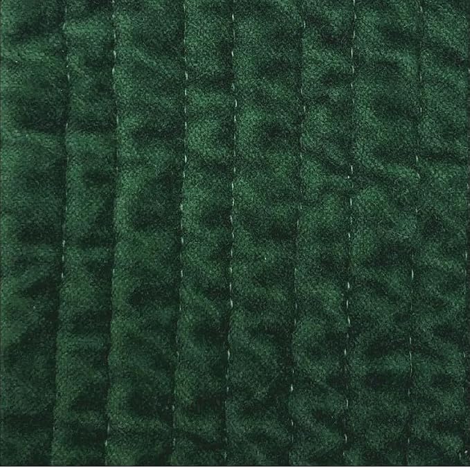 HiEnd Accents Stonewashed Cotton Velvet Quilt, King Size, Emerald Green Solid Color, Classic Traditional Rustic Style Luxury Bedding, Soft Lightweight Bed Cover