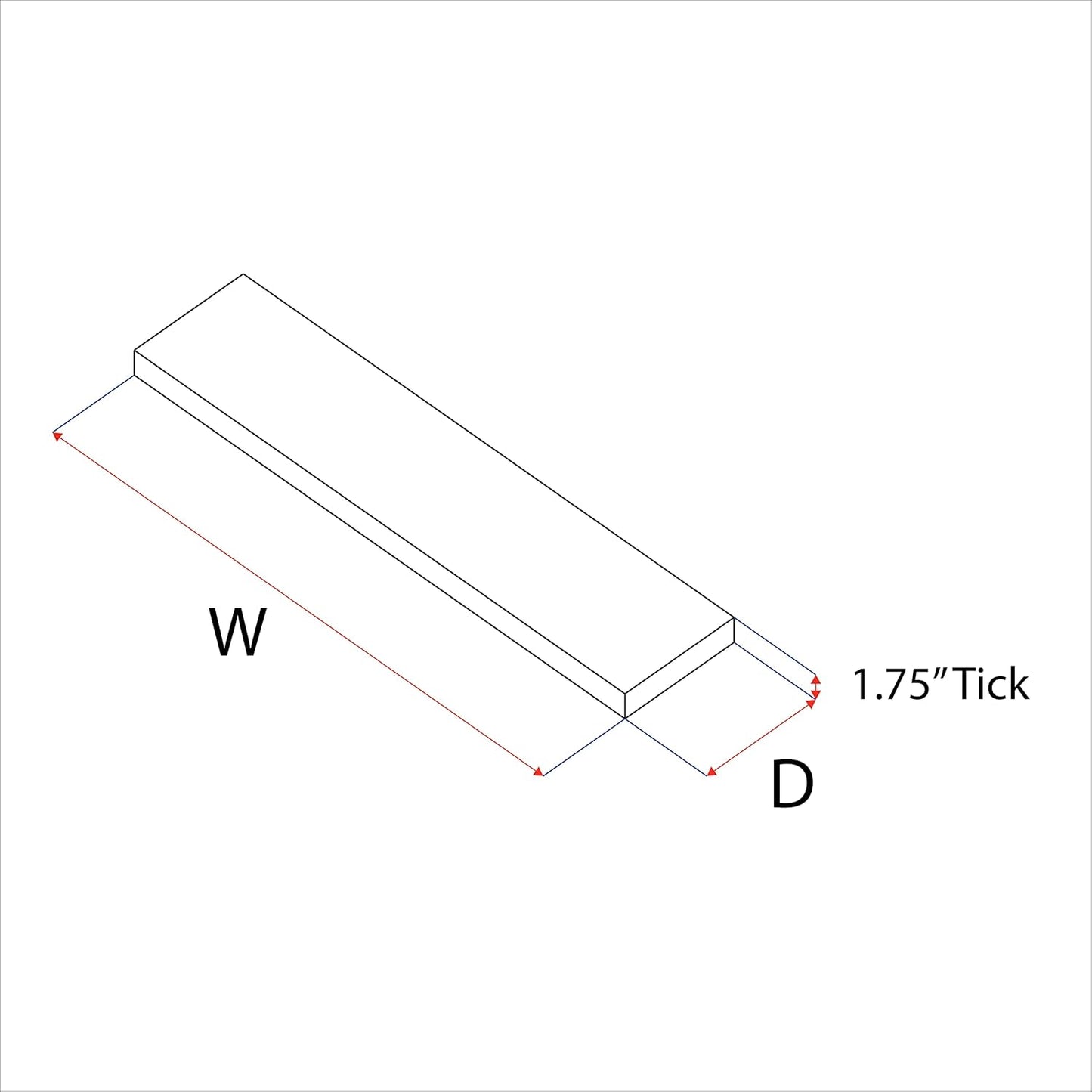URBANDI, Rustic Floating Shelves, Set of 2, Hidden Bracket, Solid Wood, Heavy Duty, Wall Mounted Shelves, (Provincial, 24Wx6D)