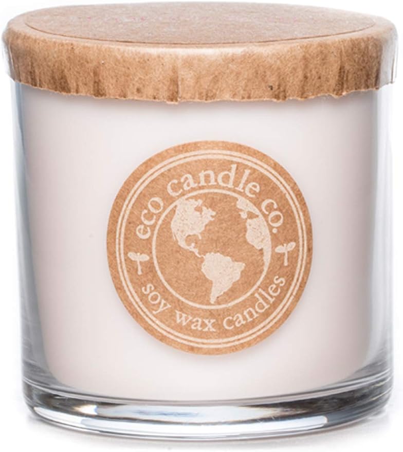 ECO CANDLE CO. Recycled Candle, Baby's Butt, 6 oz. - Scents of Lavender, Baby Powder, & Vanilla - 100% Soy Wax, No Lead, Kraft Paper Label & Lid, Hand Poured, Made from Midwest Grown Soybeans
